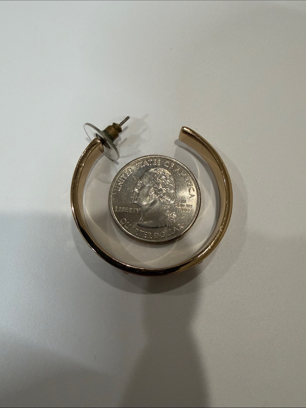Coach Tabby Hoop Earrings in Gold-tone with Crystal Accents - Picture 13 of 14